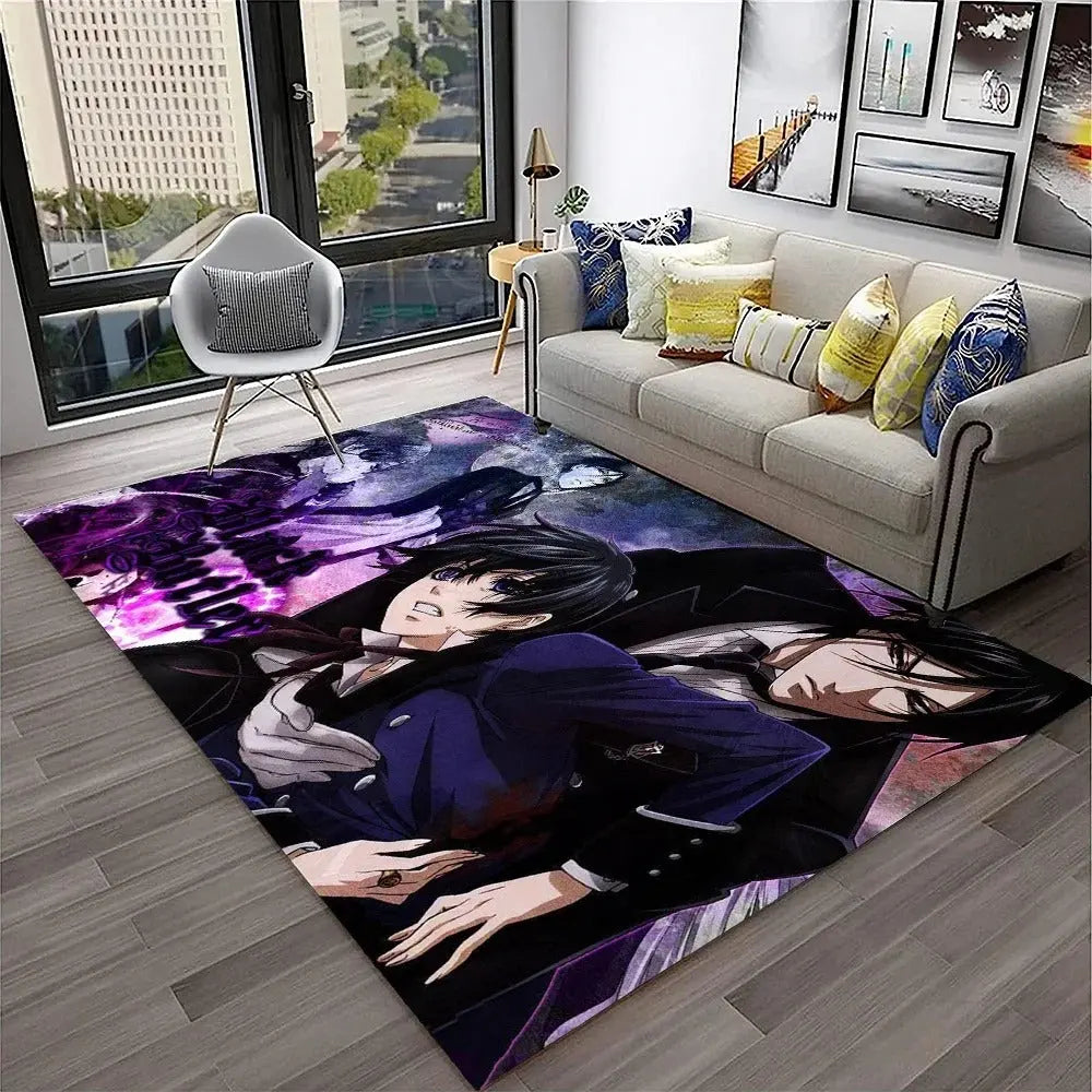 Decorative Black Butler anime rug for themed interiors