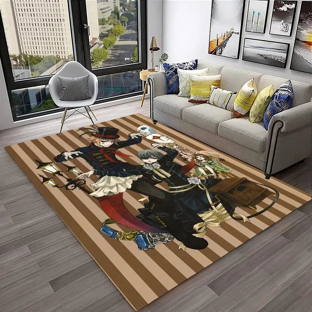 Anime Black Butler play area carpet for kids and toddlers