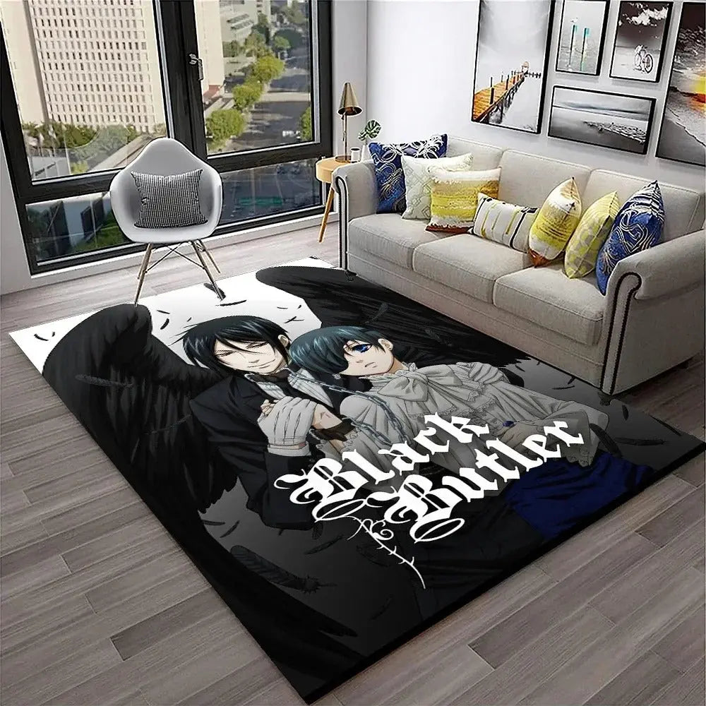 Anime cartoon floor decor rug for bedrooms and playrooms
