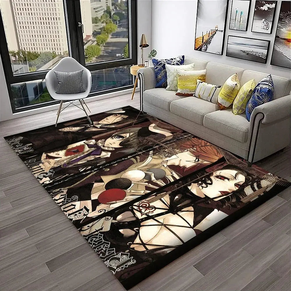 Cartoon anime rug for floor protection and decor