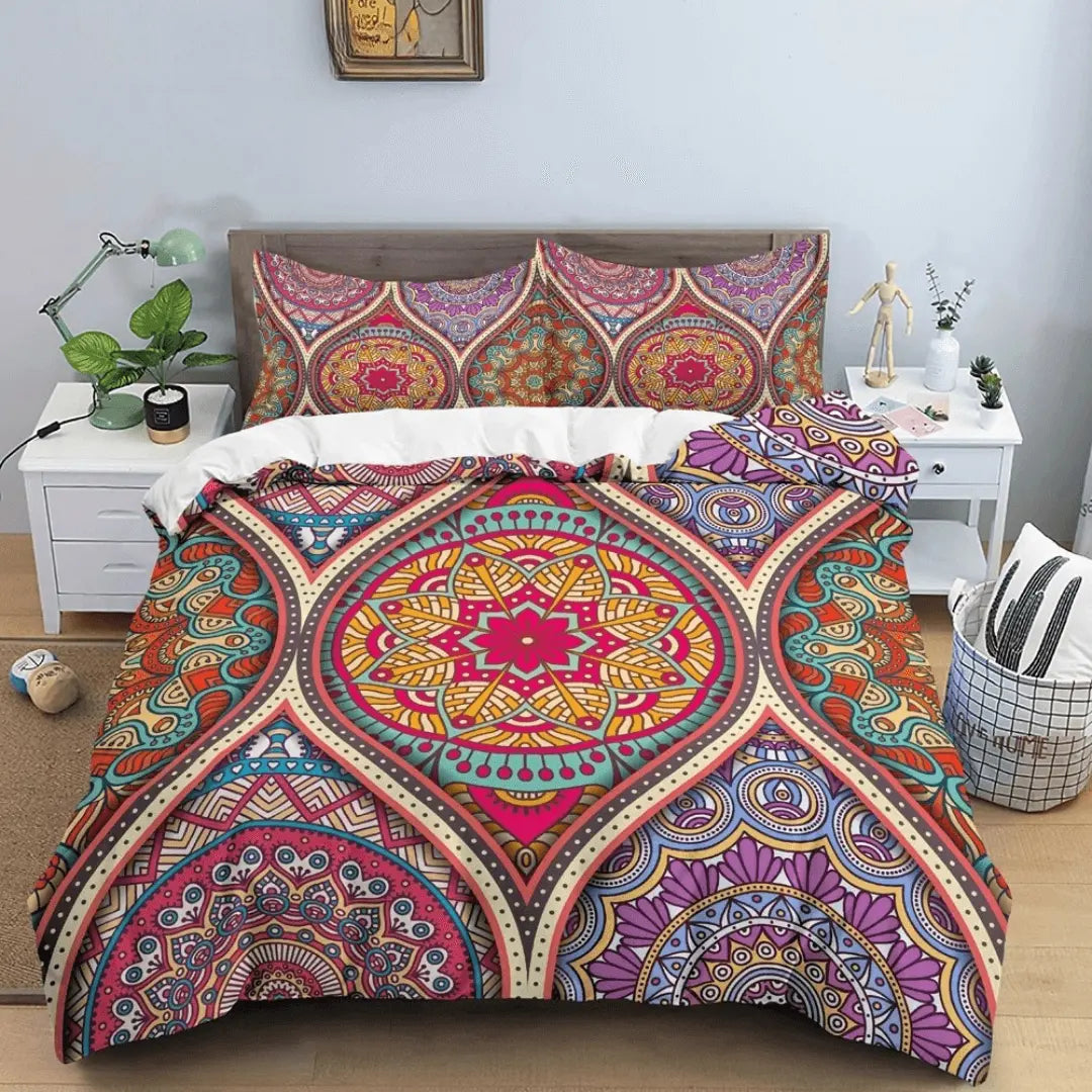 3D Bohemia Mandala Floral Doona Cover