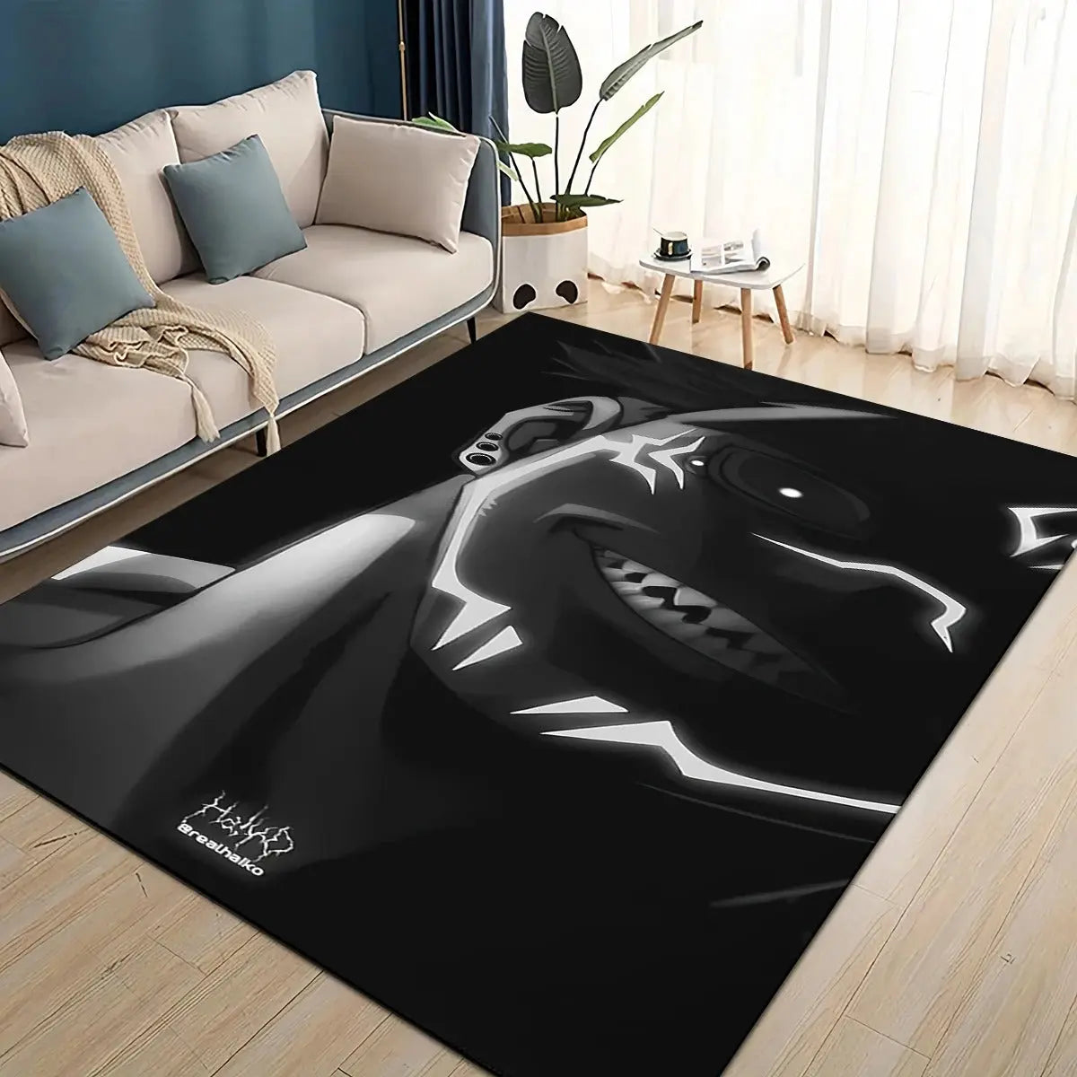 3D cartoon rug featuring Itadori Yuji from Jujutsu Kaisen with a vibrant anime design, ideal for bedrooms, living rooms, and kids' play areas.