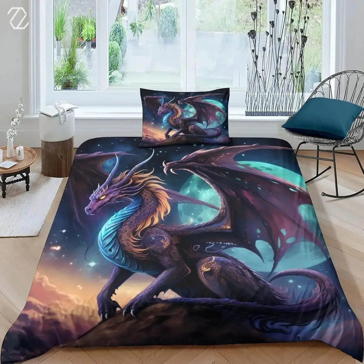 3D Diablo Dragon Duvet Cover