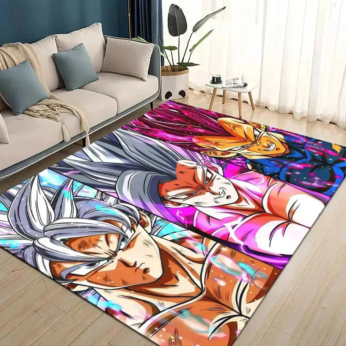 3D Dragon Ball Z anime rug cartoon non-slip floor mat for bedroom living room and kids play area
