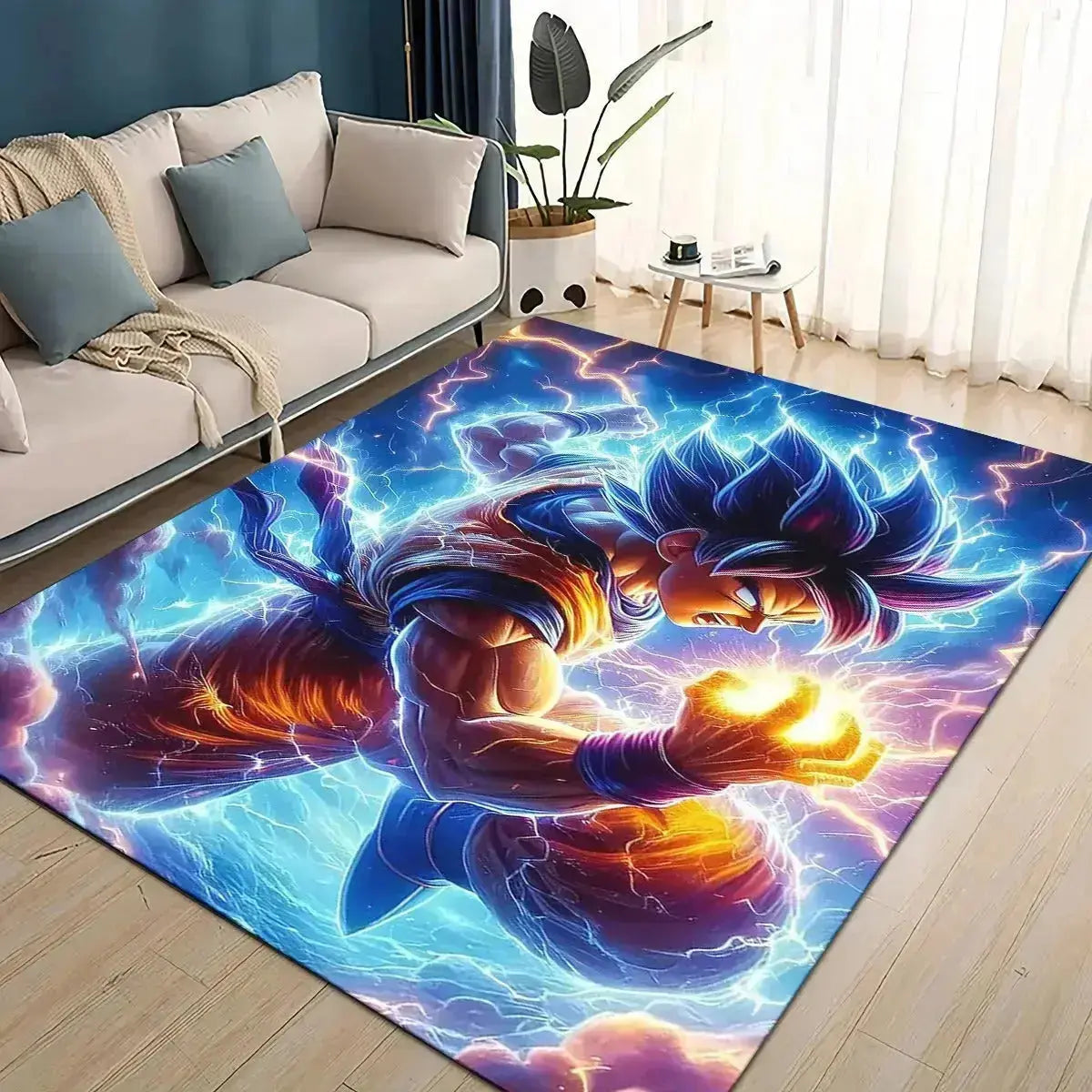 3D Dragon Ball Z anime rug cartoon non-slip Goku floor mat for bedroom living room and kids play area