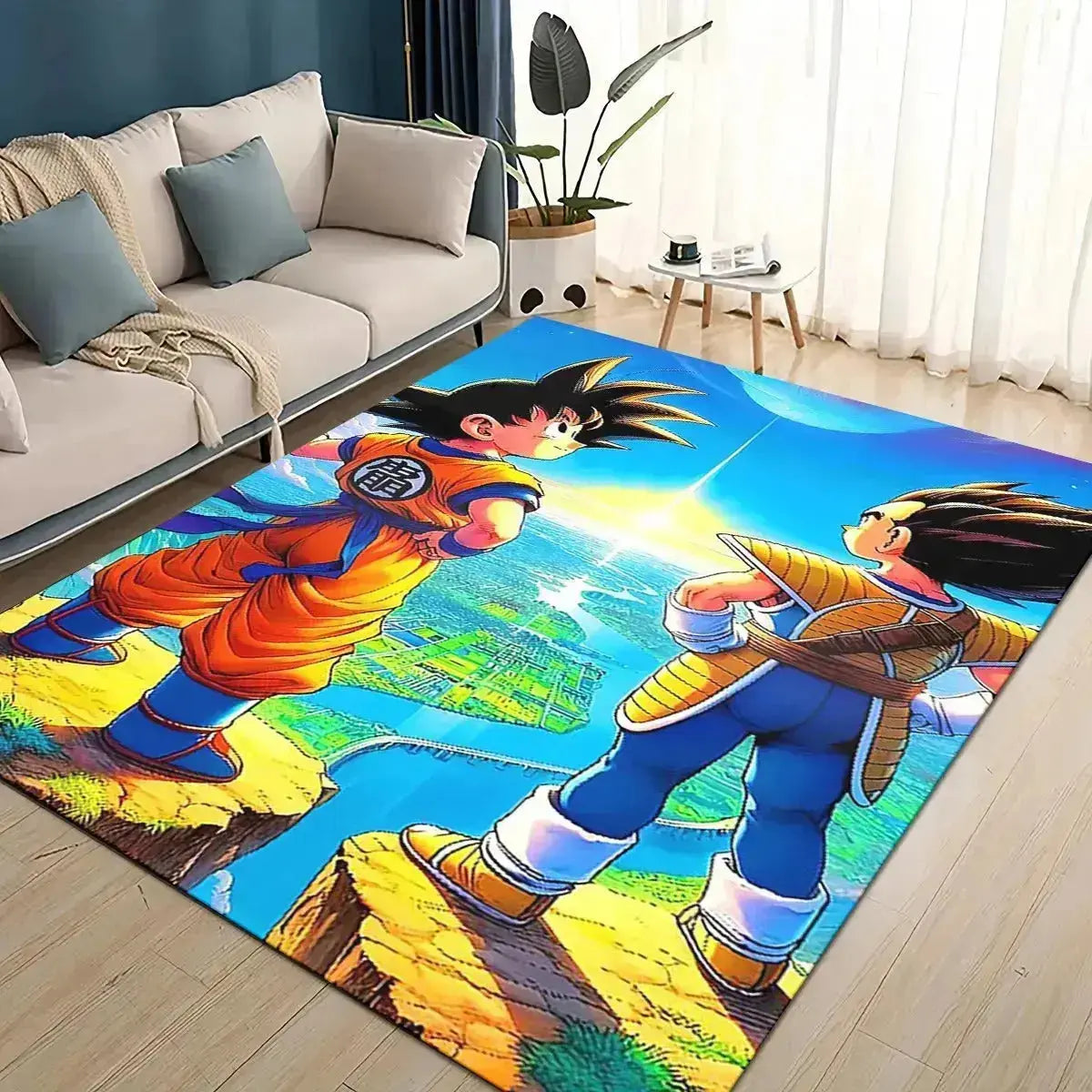 3D Dragon Ball Z anime goku & vegeta rug cartoon non-slip floor mat for bedroom living room and kids play area