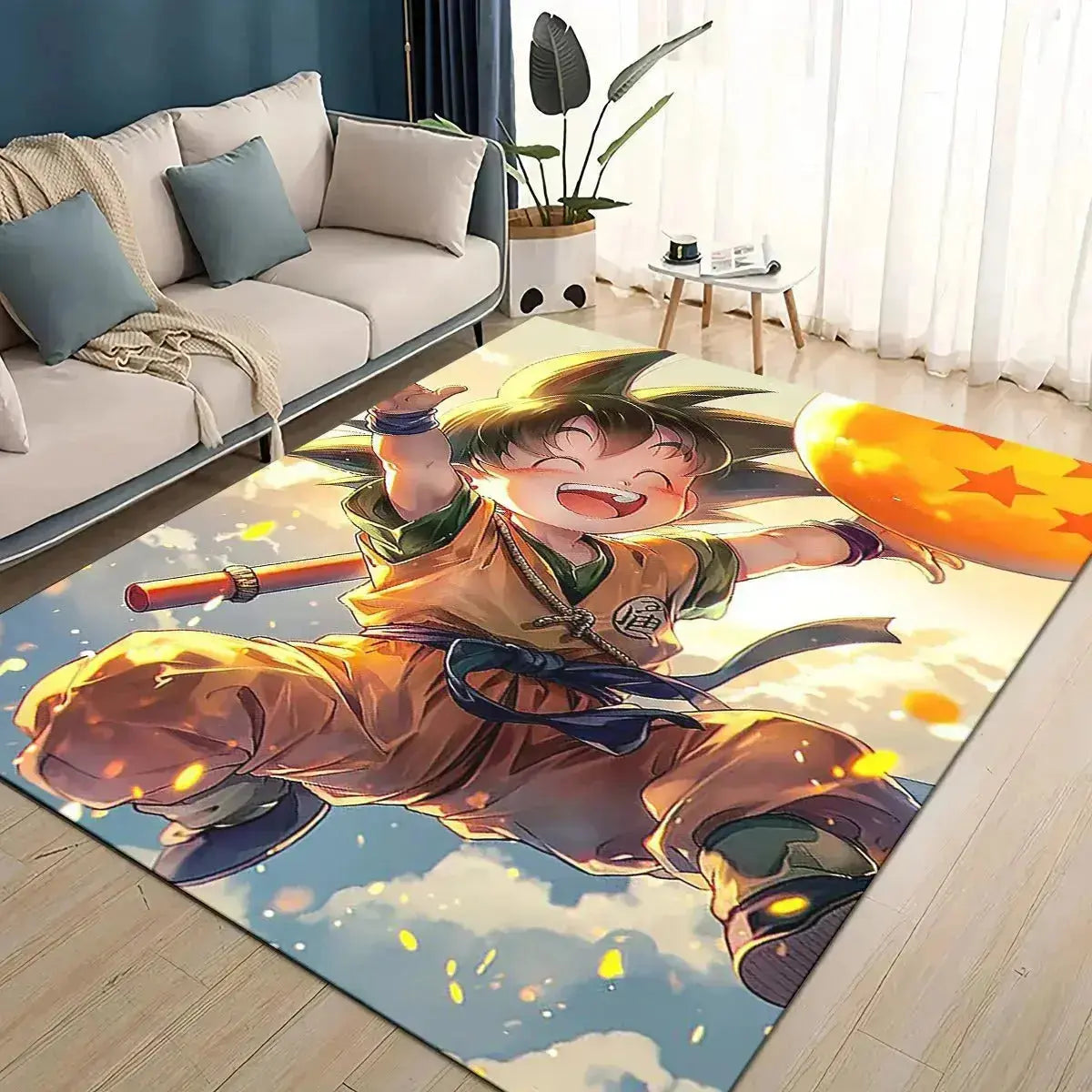 3D Dragon Ball Z anime gohan rug cartoon non-slip floor mat for bedroom living room and kids play area