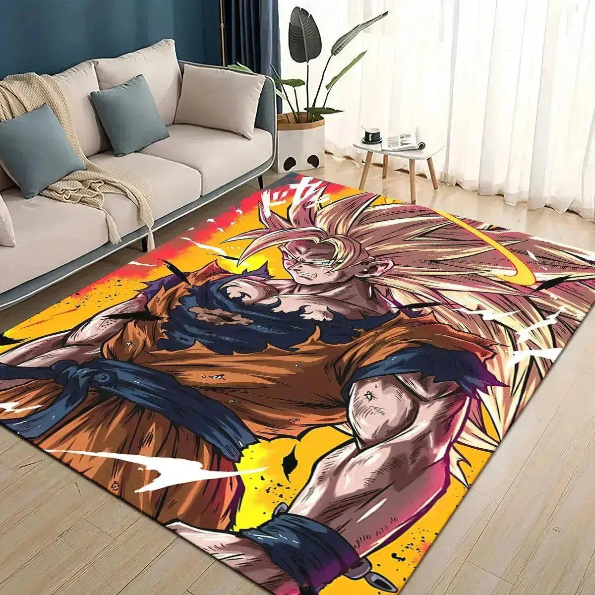 3D Dragon Ball Z anime goku rug cartoon non-slip floor mat for bedroom living room and kids play area