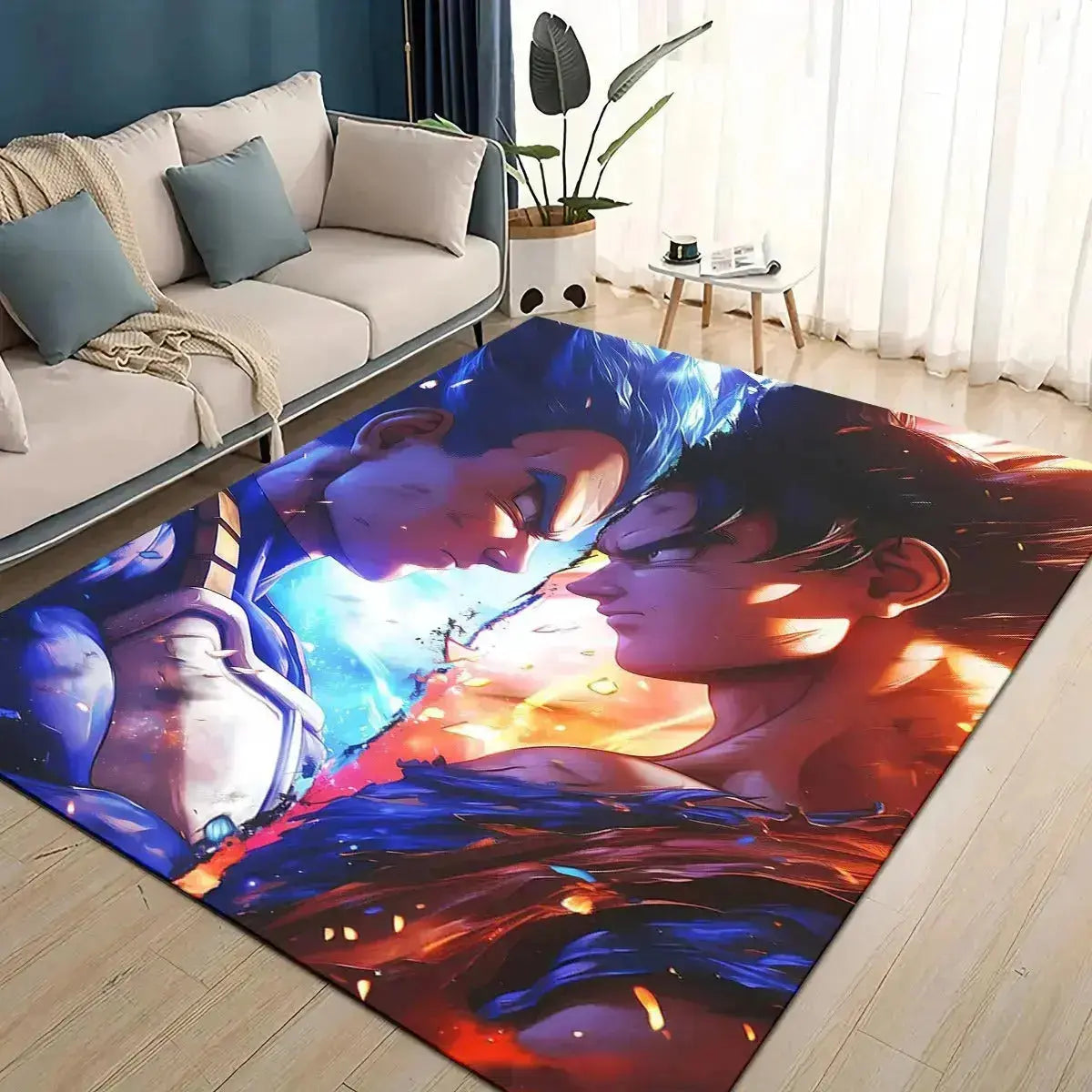 3D Dragon Ball Z anime goku & vegeta rug cartoon non-slip floor mat for bedroom living room and kids play area