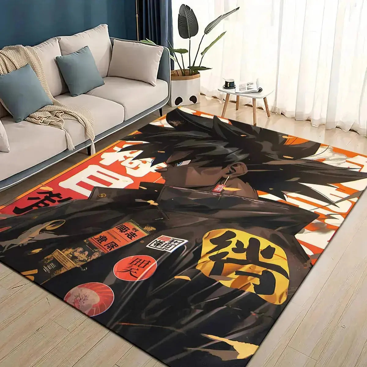 3D Dragon Ball Z anime gohan goku rug cartoon non-slip floor mat for bedroom living room and kids play area