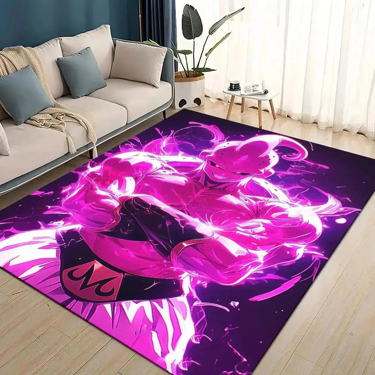 3D Dragon Ball Z anime Majin Buu rug cartoon non-slip floor mat for bedroom living room and kids play area