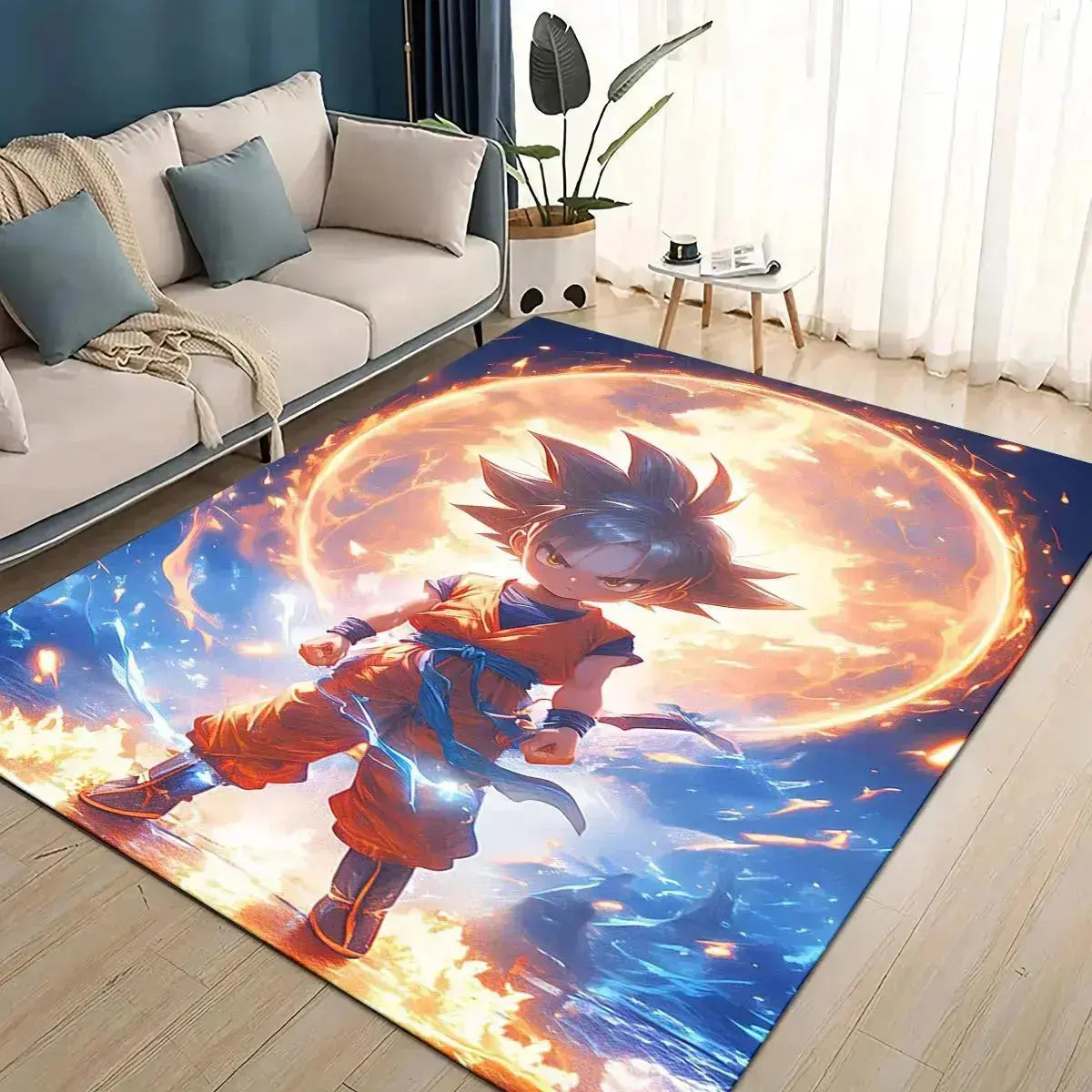 3D Dragon Ball Z anime rug cartoon non-slip goku kid floor mat for bedroom living room and kids play area