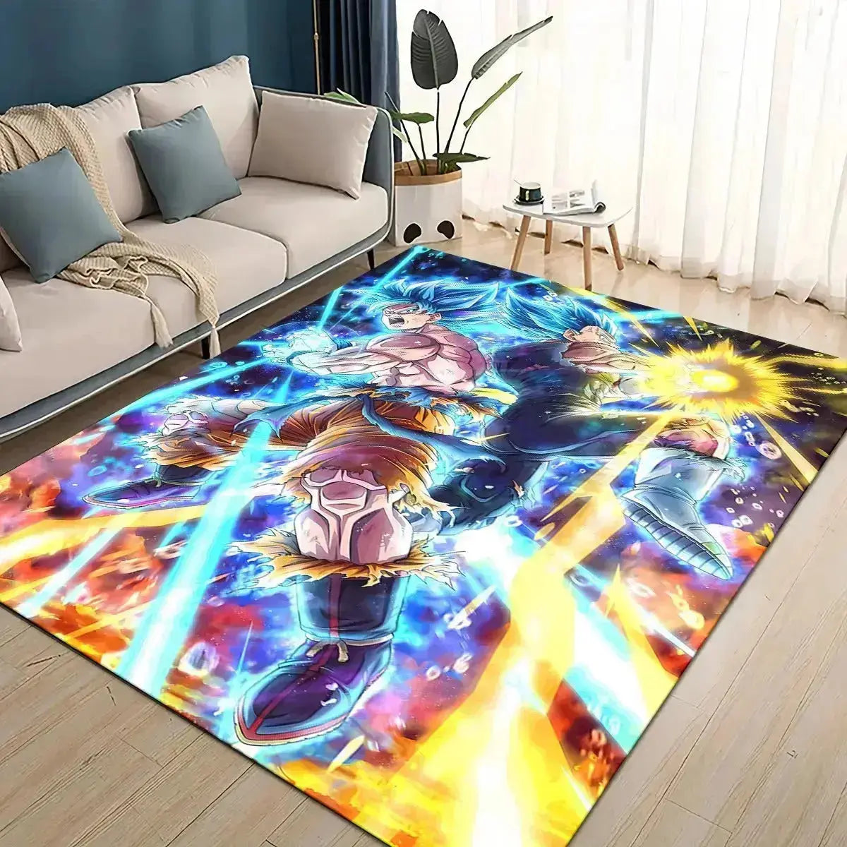 3D Dragon Ball Z anime goku & vegeta rug cartoon non-slip floor mat for bedroom living room and kids play area