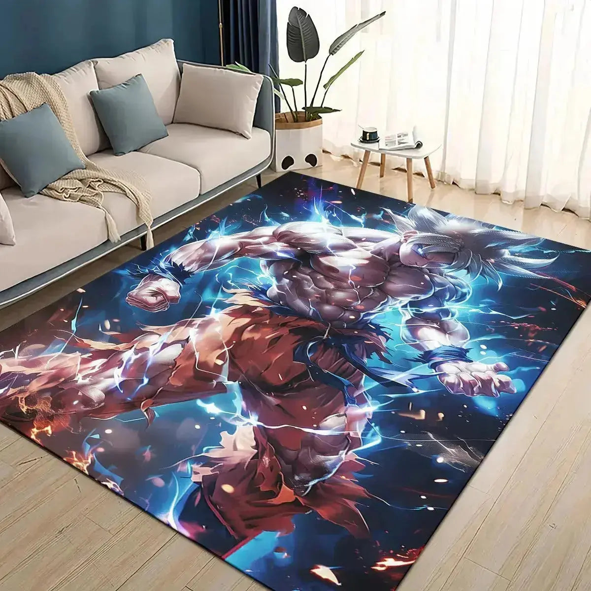 3D Dragon Ball Z anime son goku rug cartoon non-slip floor mat for bedroom living room and kids play area