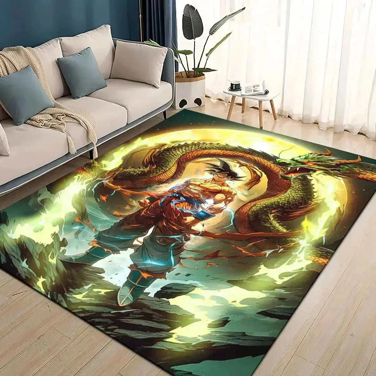 3D Dragon Ball Z anime goku rug cartoon non-slip floor mat for bedroom living room and kids play area