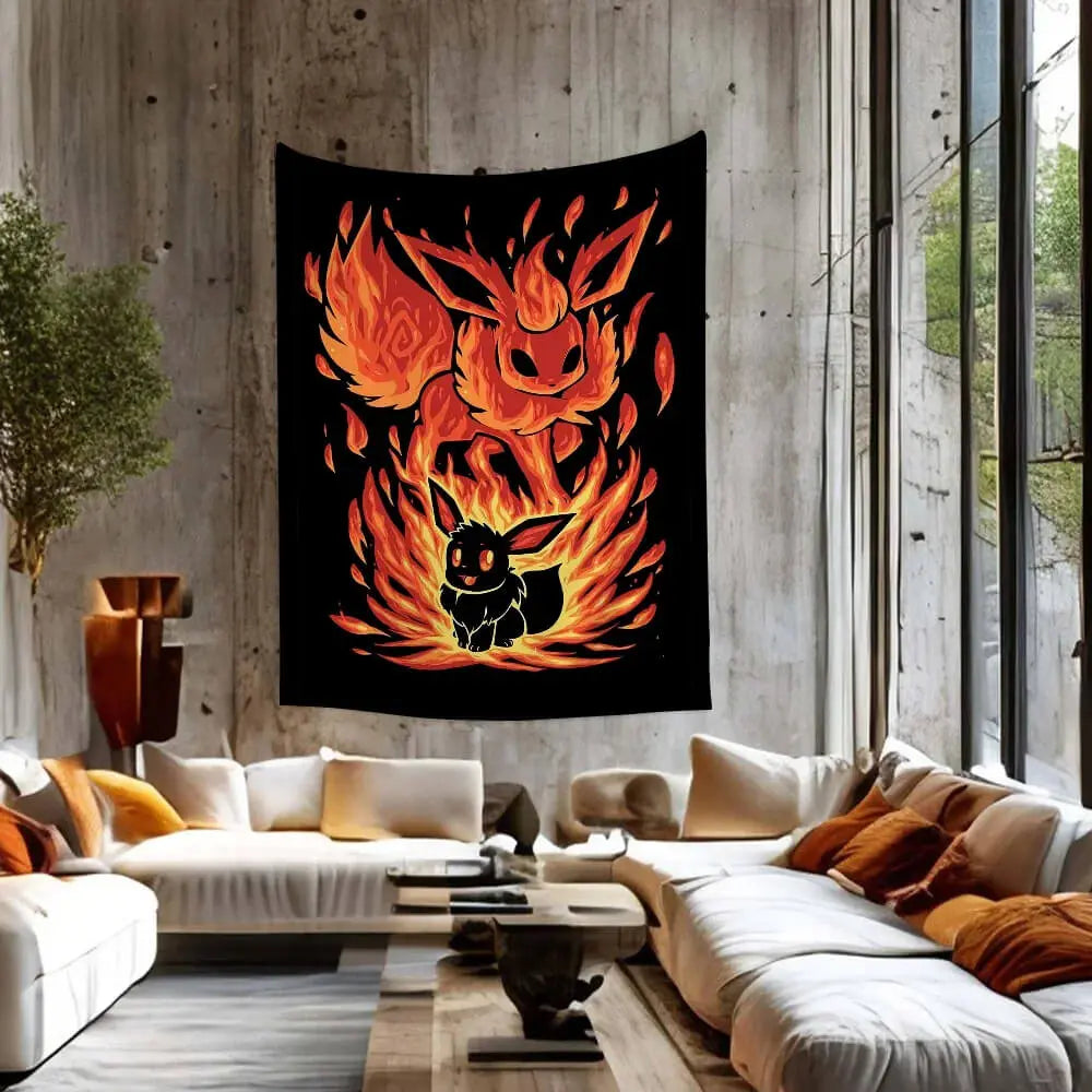 3D Eevee Pokemon Tapestry
