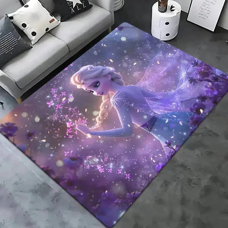 3D Frozen Elsa Cartoon Kids Rug Zirconic