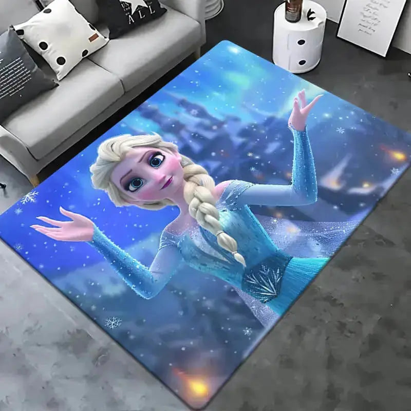 3D Frozen Elsa Cartoon Kids Rug Zirconic
