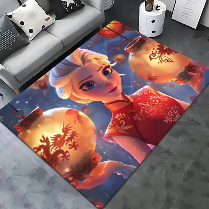 3D Frozen Elsa Cartoon Kids Mat Zirconic