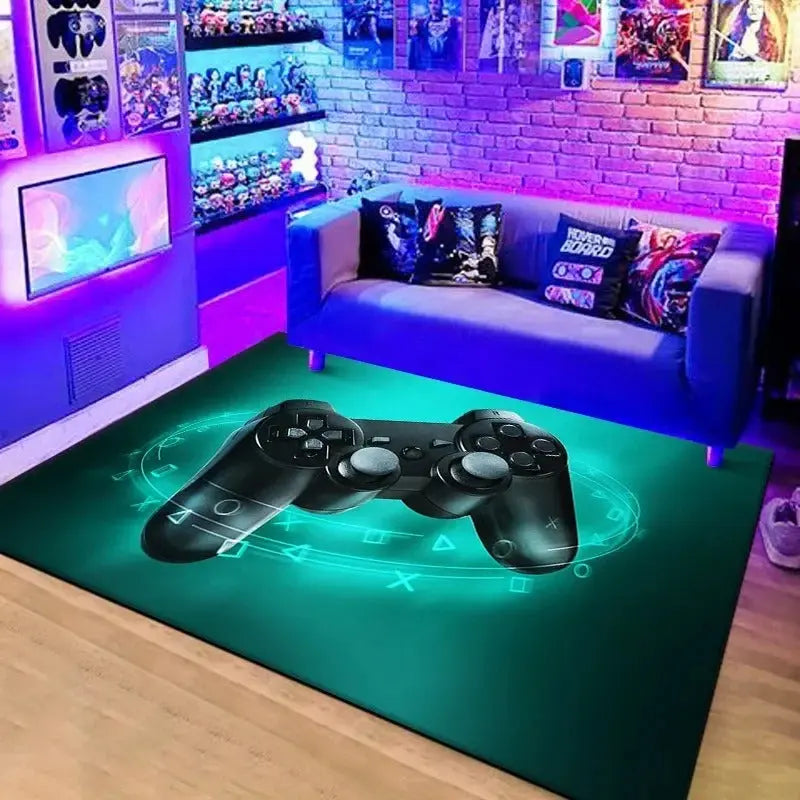 Kids 3D gaming carpet and anti-slip play mat for floor protection