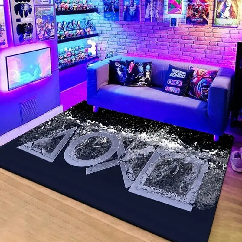 Game controller play mat floor rug suitable for kids’ gaming zone