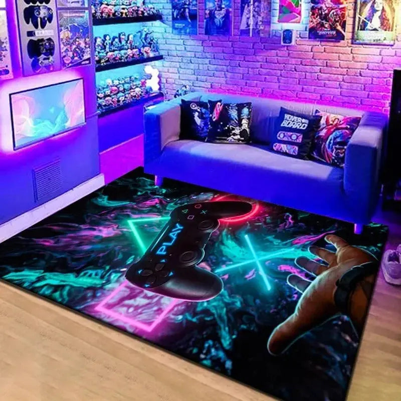Kids room 3D controller carpet with soft texture for playtime