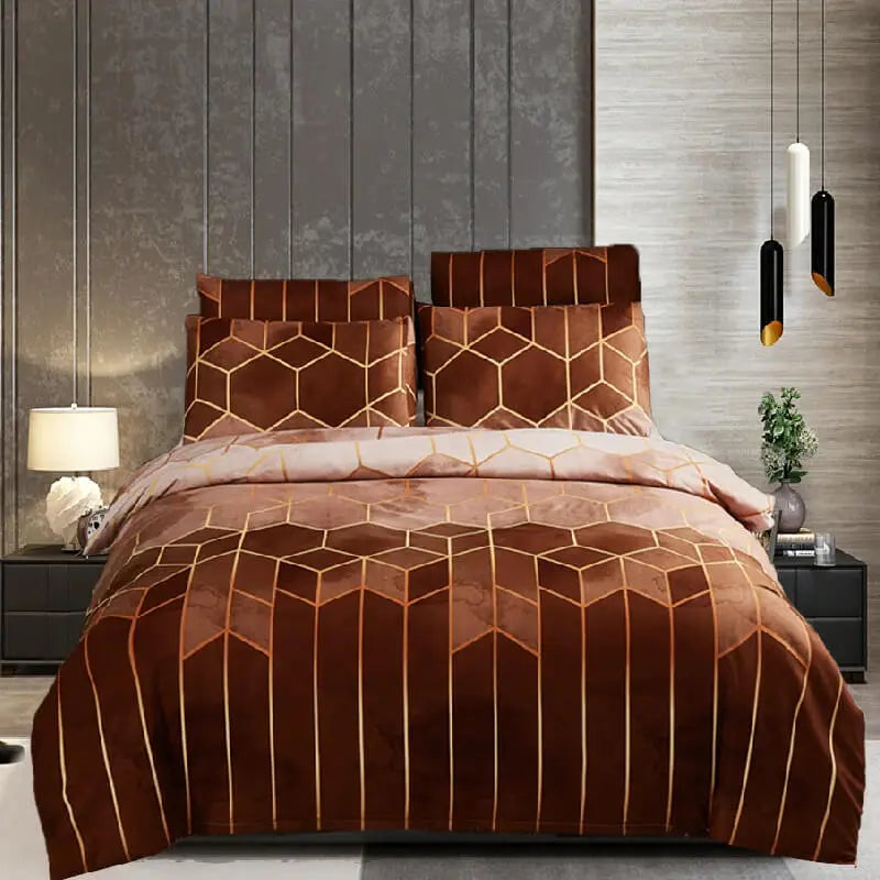 3D Geometric Nordic Duvet Cover