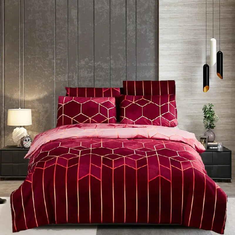 3D Geometric Printed Doona Cover