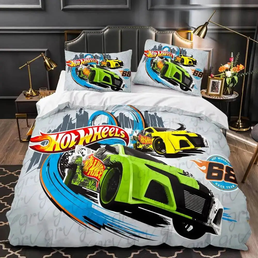 3D Hot Wheels Monster Jam Truck Quilt Cover Zirconic