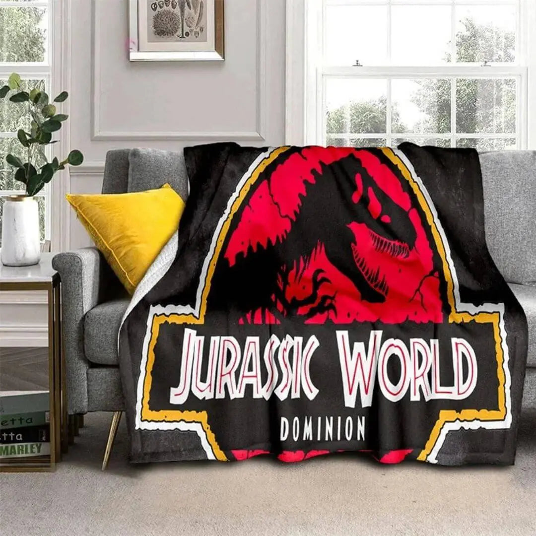 3D Jurassic Park Dinosaur Throw Blanket