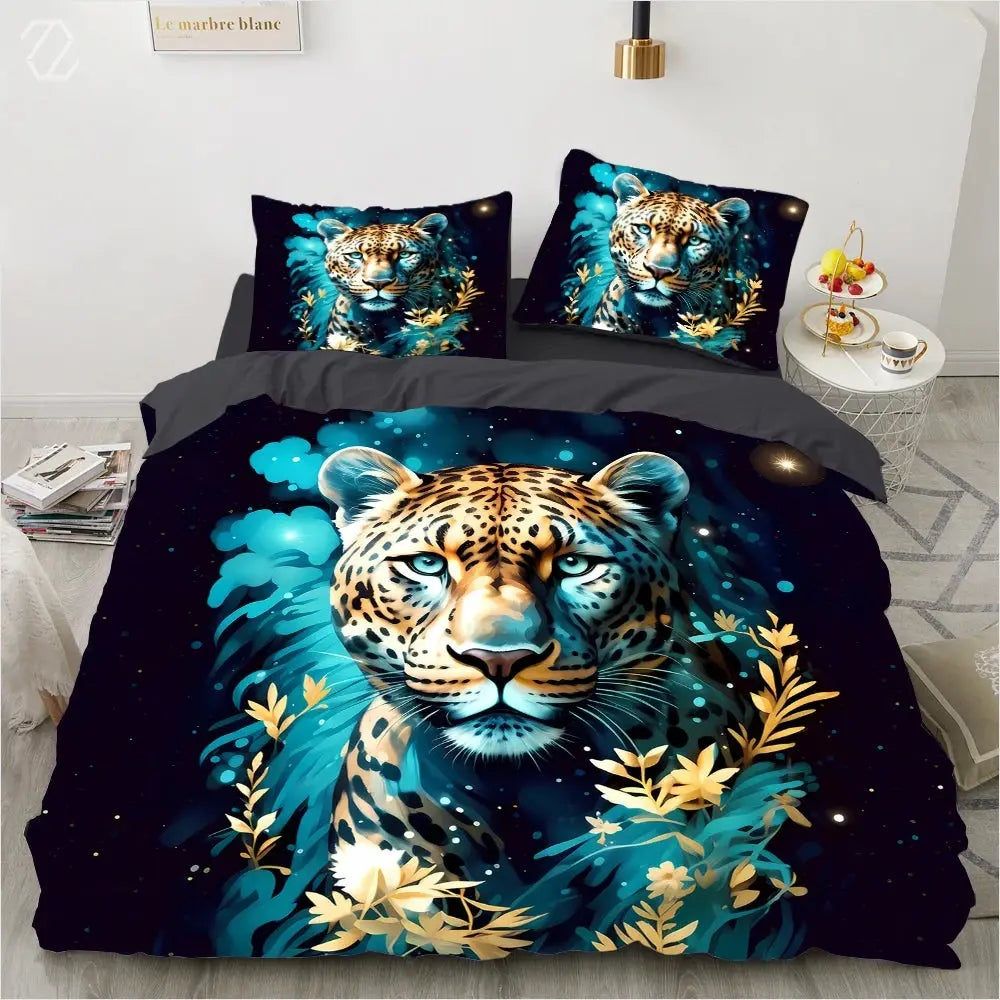3D Leopard Duvet Cover - Print On Demand My Store