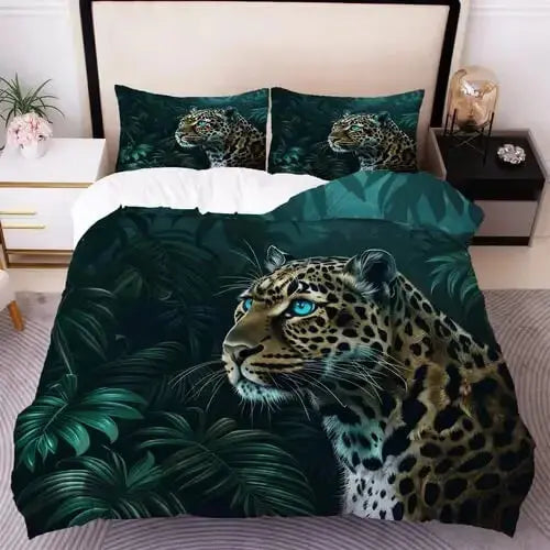 3D Leopard Duvet Cover