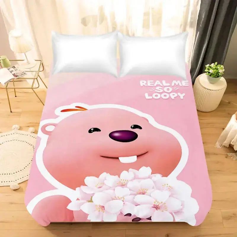 3D Loopy Cartoon Quilt Cover Zirconic