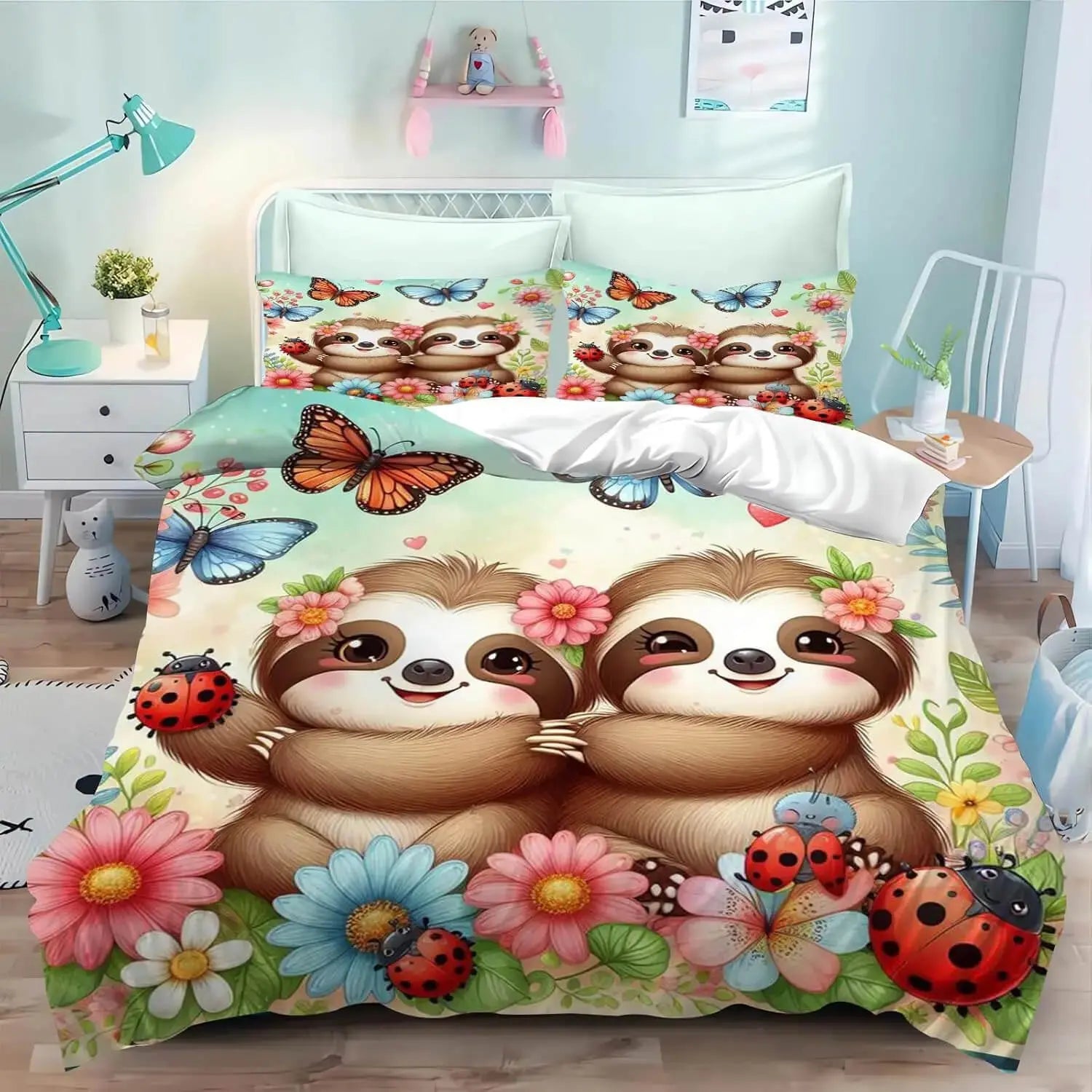 3D Sloth Cartoon Doona Cover
