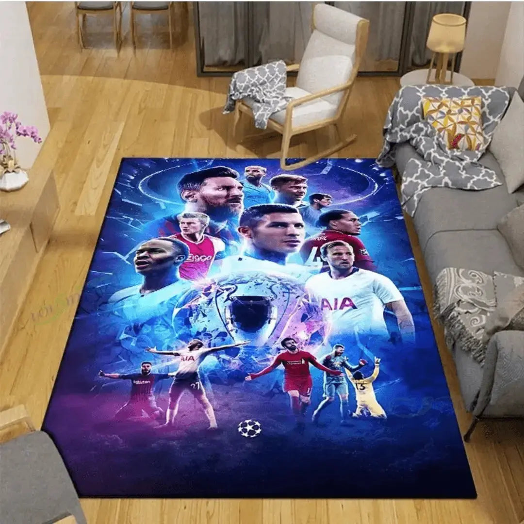 3D Soccer Legends Salah & Messi Rug Zirconic