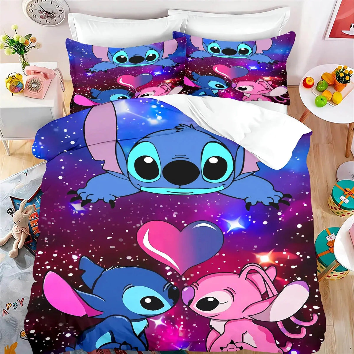 3D Stitch &amp; Angel Duvet Cover