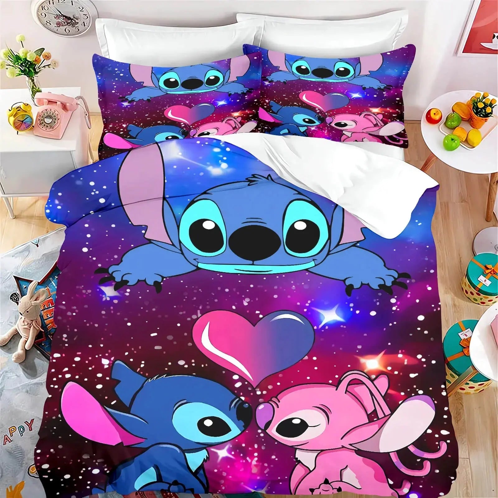 3D Stitch & Angel Duvet Cover