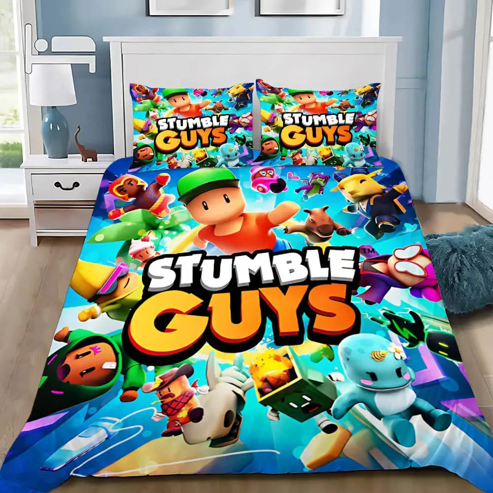 3D Stumble Guys Quilt Cover