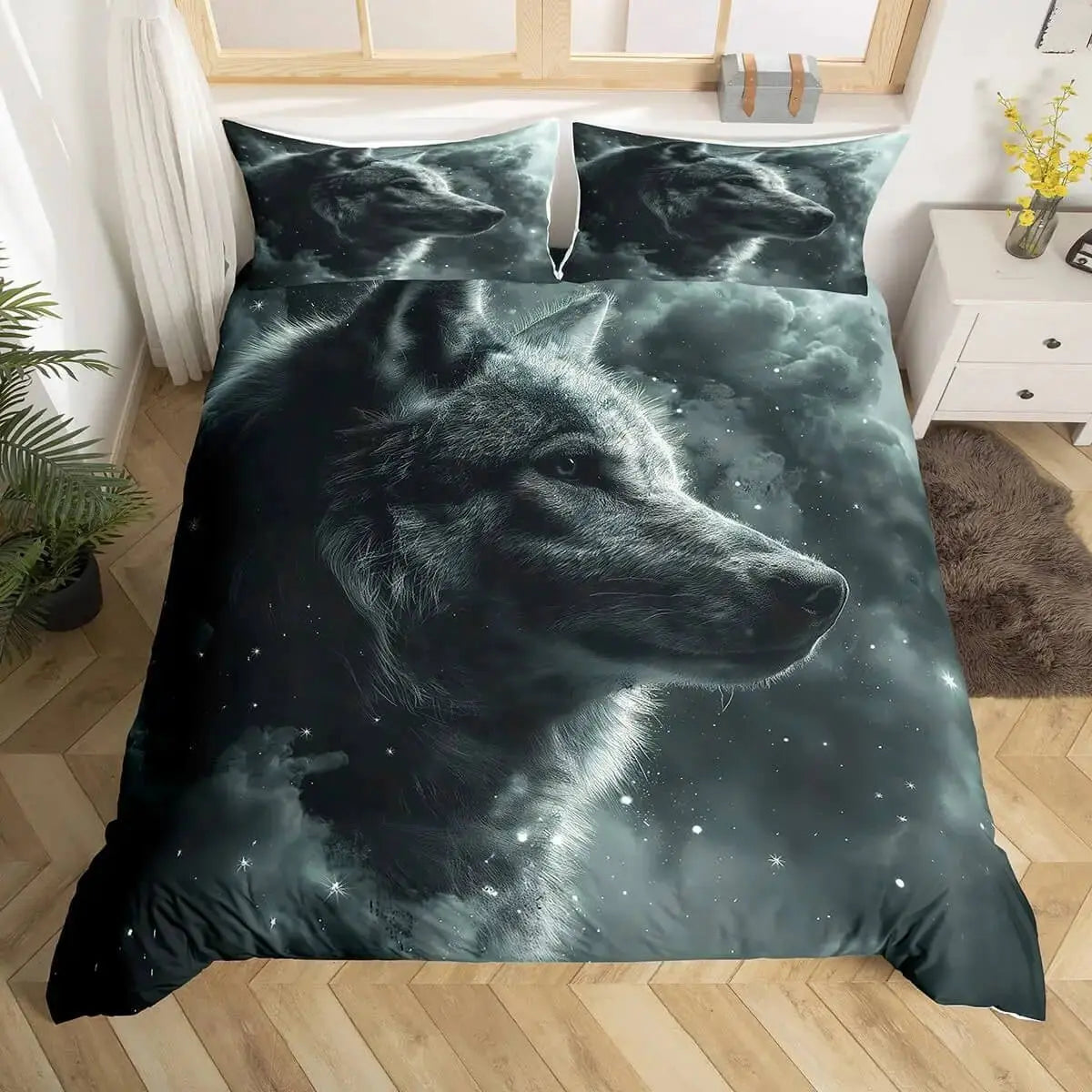 3D Wolf Doona Cover