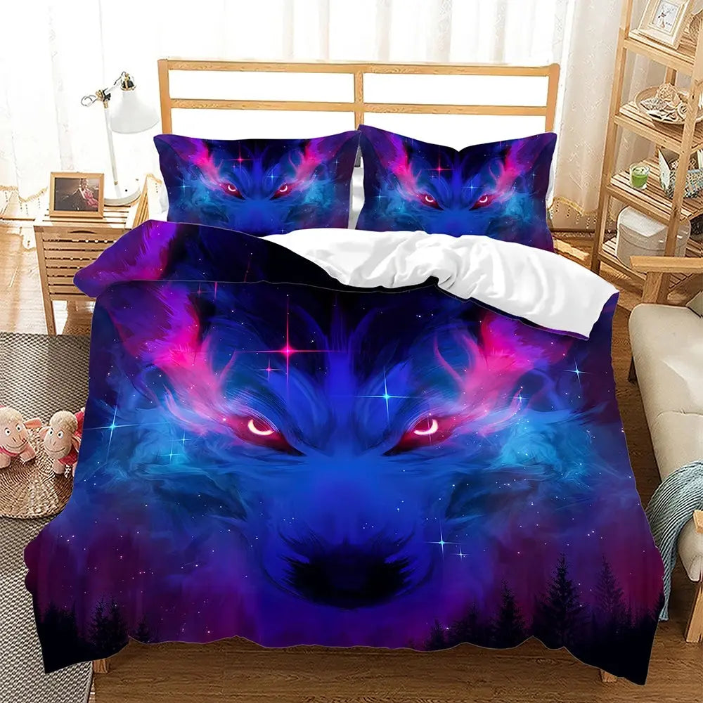 3D Wolf Duvet Cover - Print On Demand My Store
