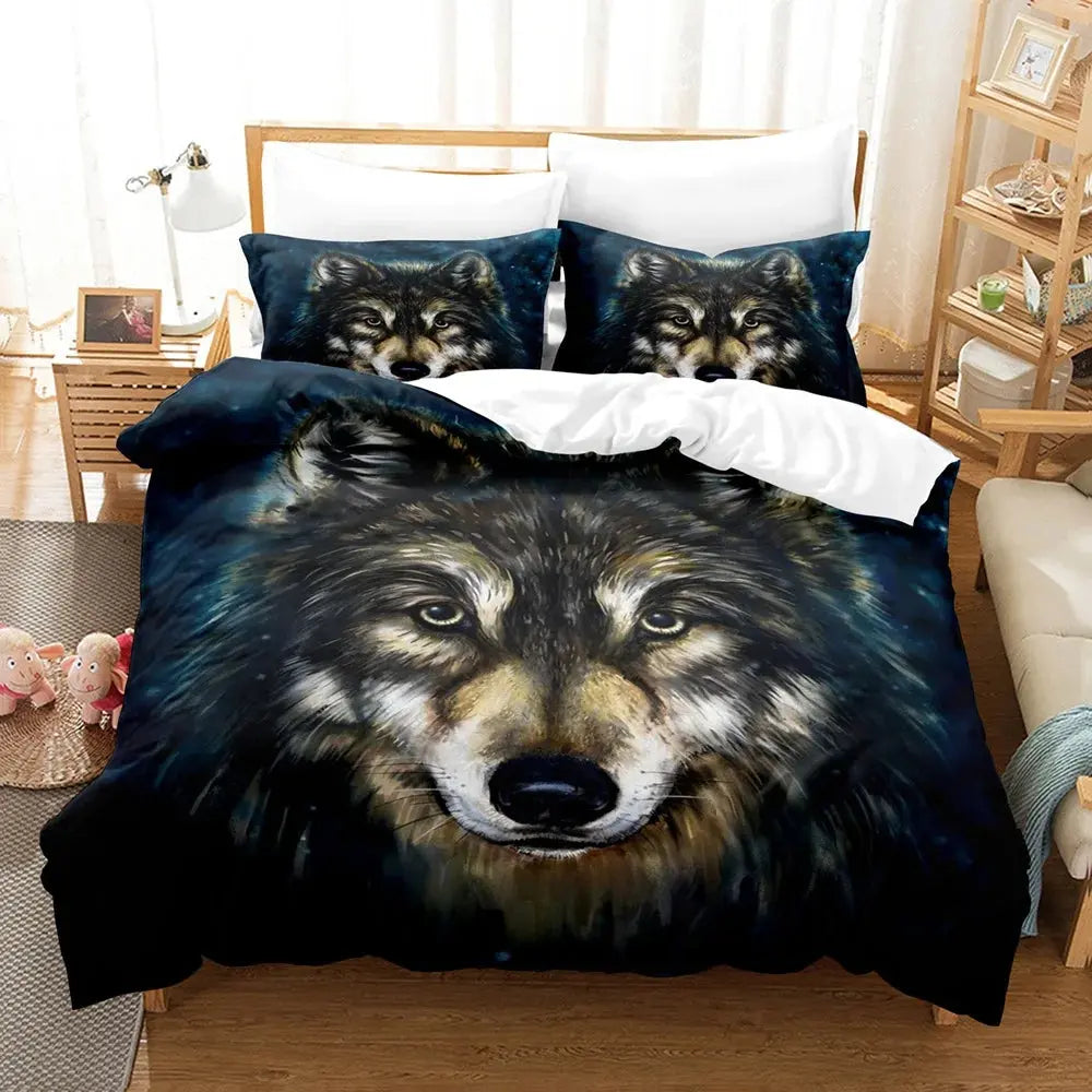 3D Wolf Duvet Cover - Print On Demand My Store