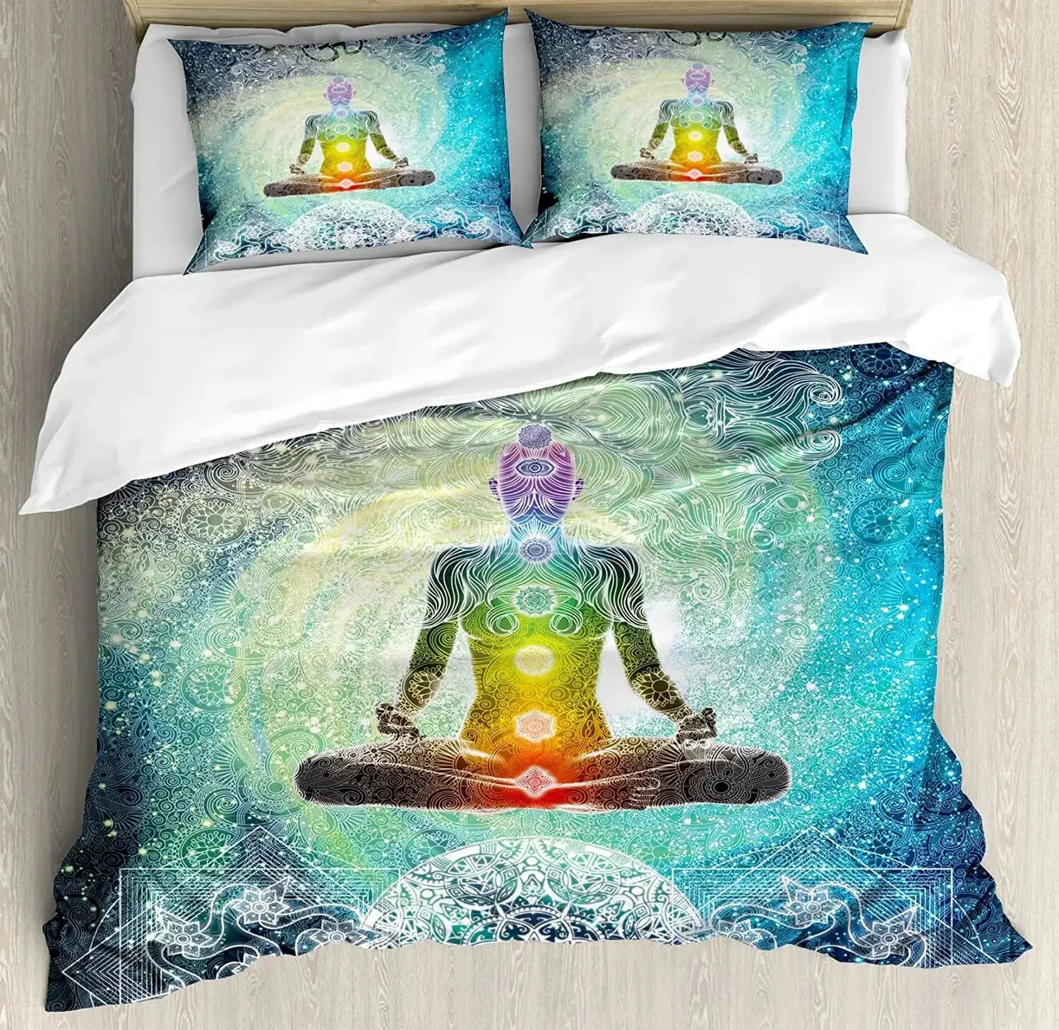 3D Yoga Mandala Quilt Cover