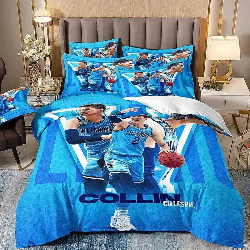 Luka Doncic basketball stars bedding set featuring 3-piece soft comforter cover and snug in bedspreads  perfect for NBA fans’ bedroom decor