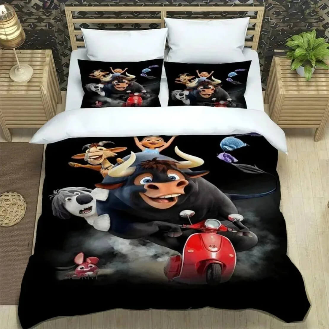 Kids cartoon Ferdinand duvet cover set for bedroom decor