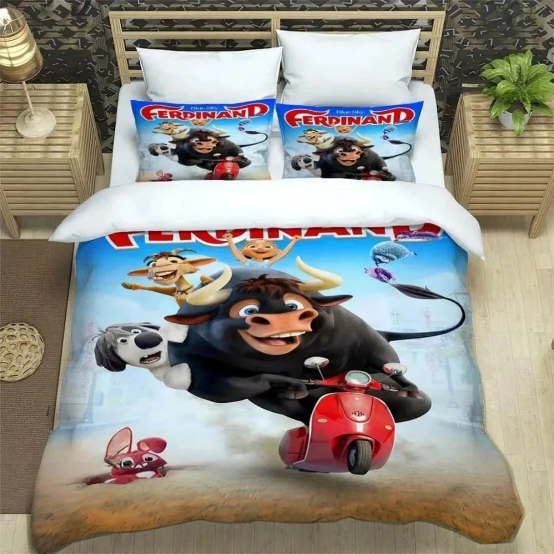 Bright and colorful Ferdinand bedding set for kids and teens