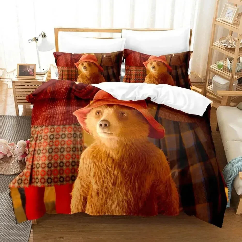 Colorful 3D cartoon bedding set