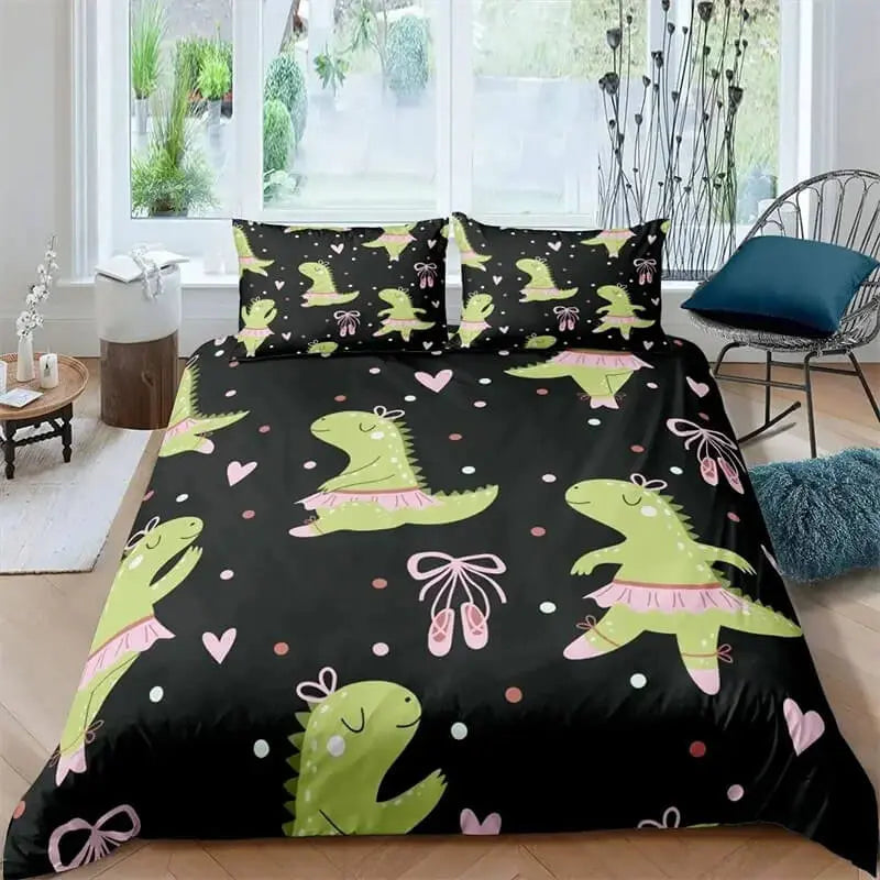 3D Dinosaur Cartoon Kids Bedding Set