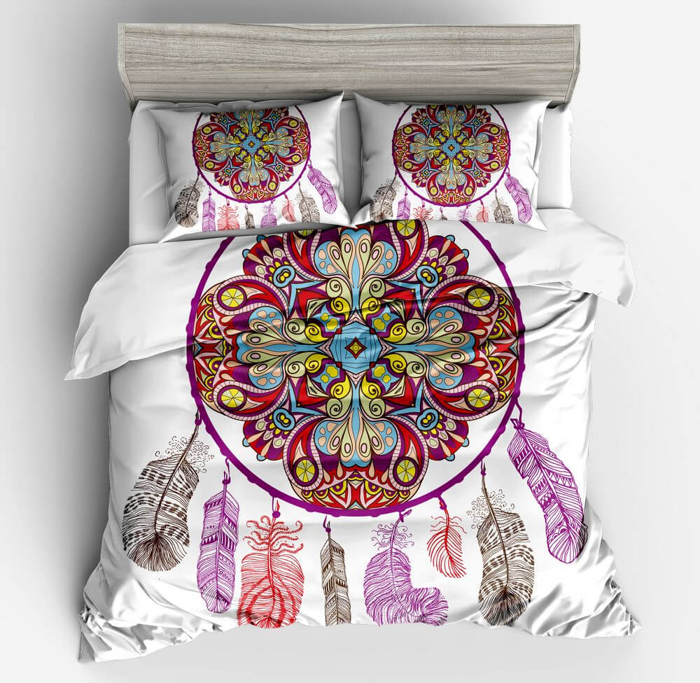 3D boho dreamcatcher duvet cover