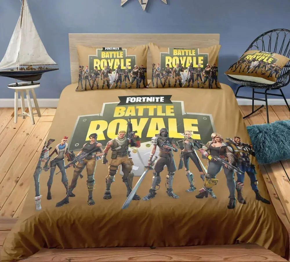 3D Fortnite Battle Royal Kids Duvet Cover