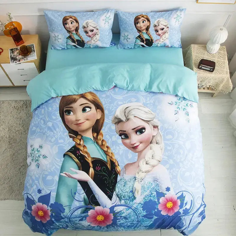 3D Frozen Elsa & Anna Spotlight Single Bed Doona Cover